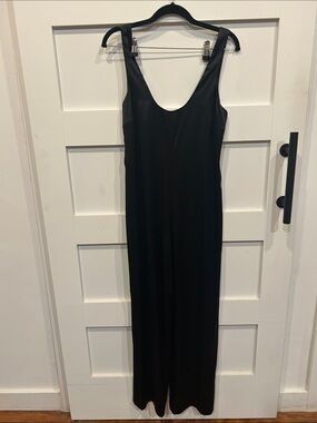 Reformation Black Sleeveless Scoop-Neck Jumpsuit